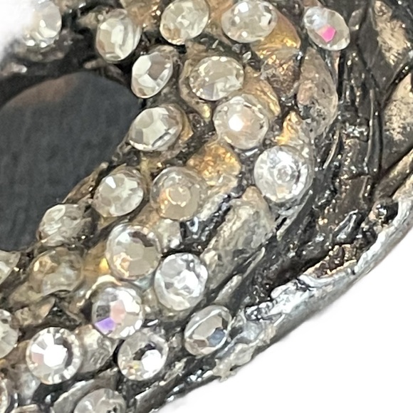 Elliot Rhodes Italy Rhinestone Snake Belt Buckle Unisex READ - Picture 6 of 6